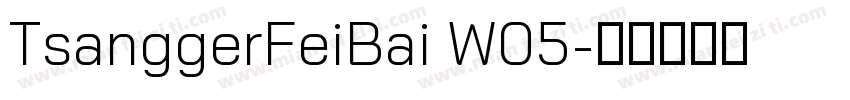 TsanggerFeiBai W05字体转换